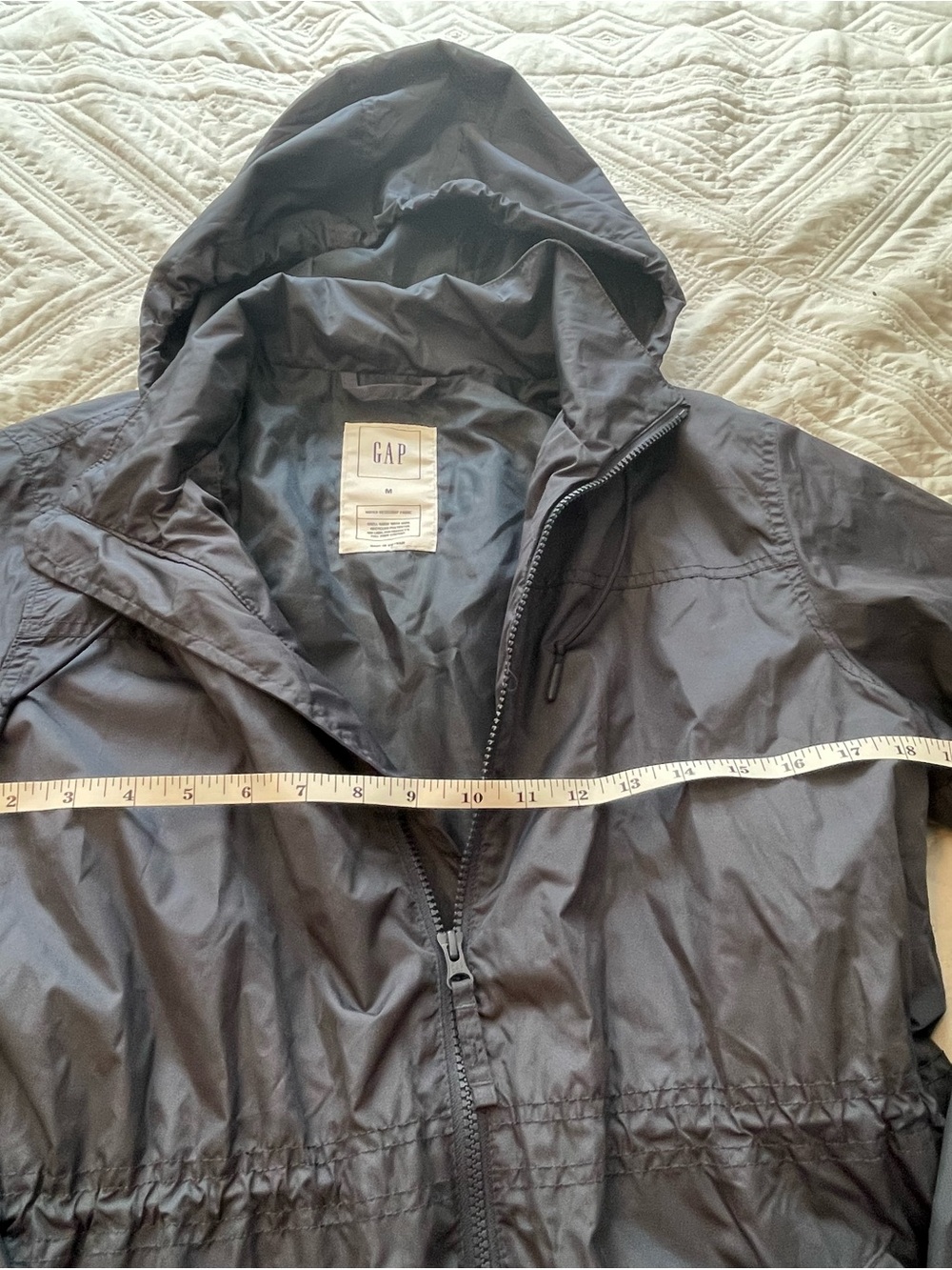 GAP Women's Hooded Utility Anorak Jacket in Navy Blue - Picture 6 of 9